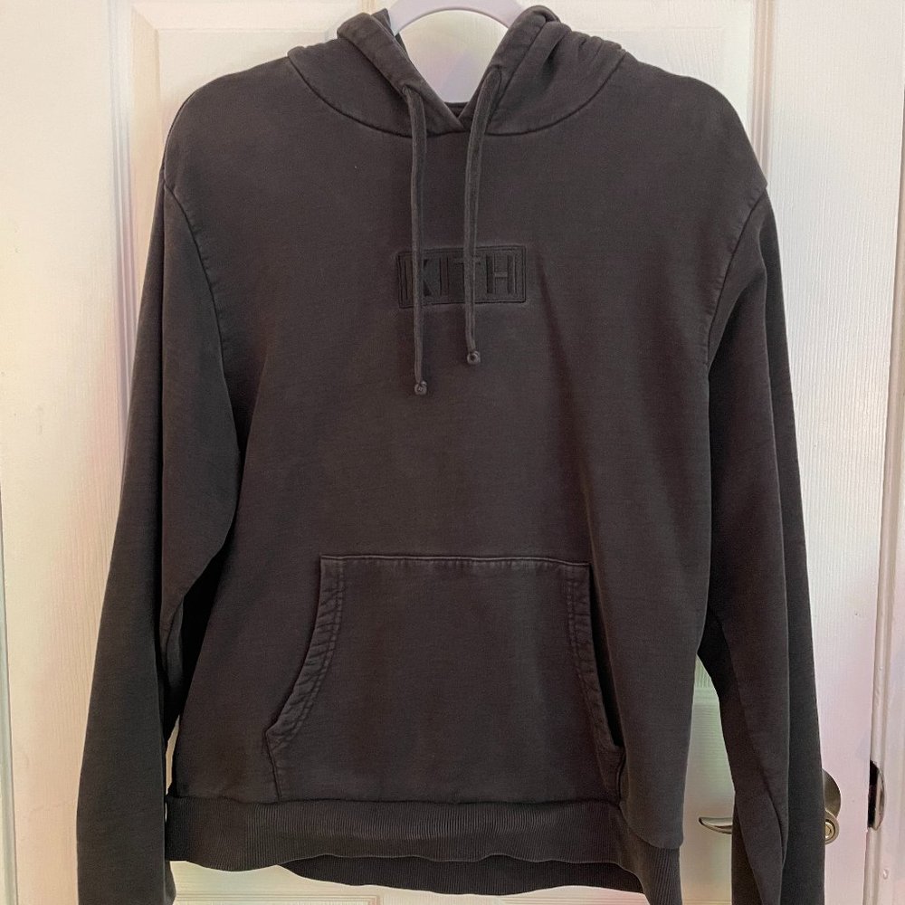 Men's KITH Soft Black Logo Hoodie - size M